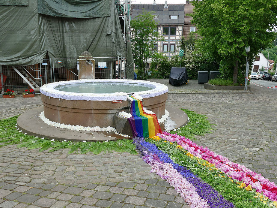 Bluemteppich auf dem Naumburegr Marktplatz (Foto: Karl-Franz Thiede)